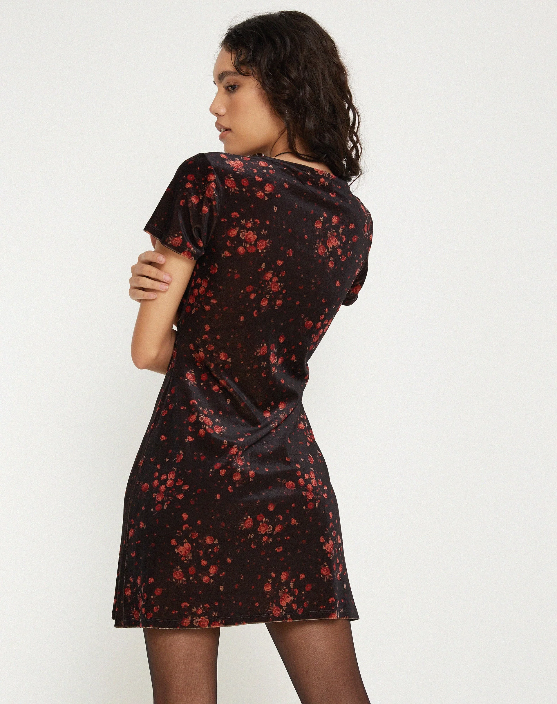 Vania Minikleid aus Rose Cluster Velvet - Image 5
