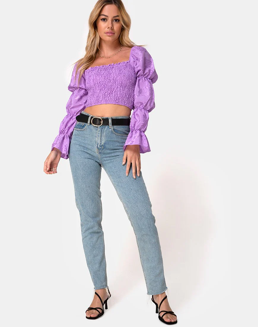 Velina Top in Satin Rose Lilac - Image 8