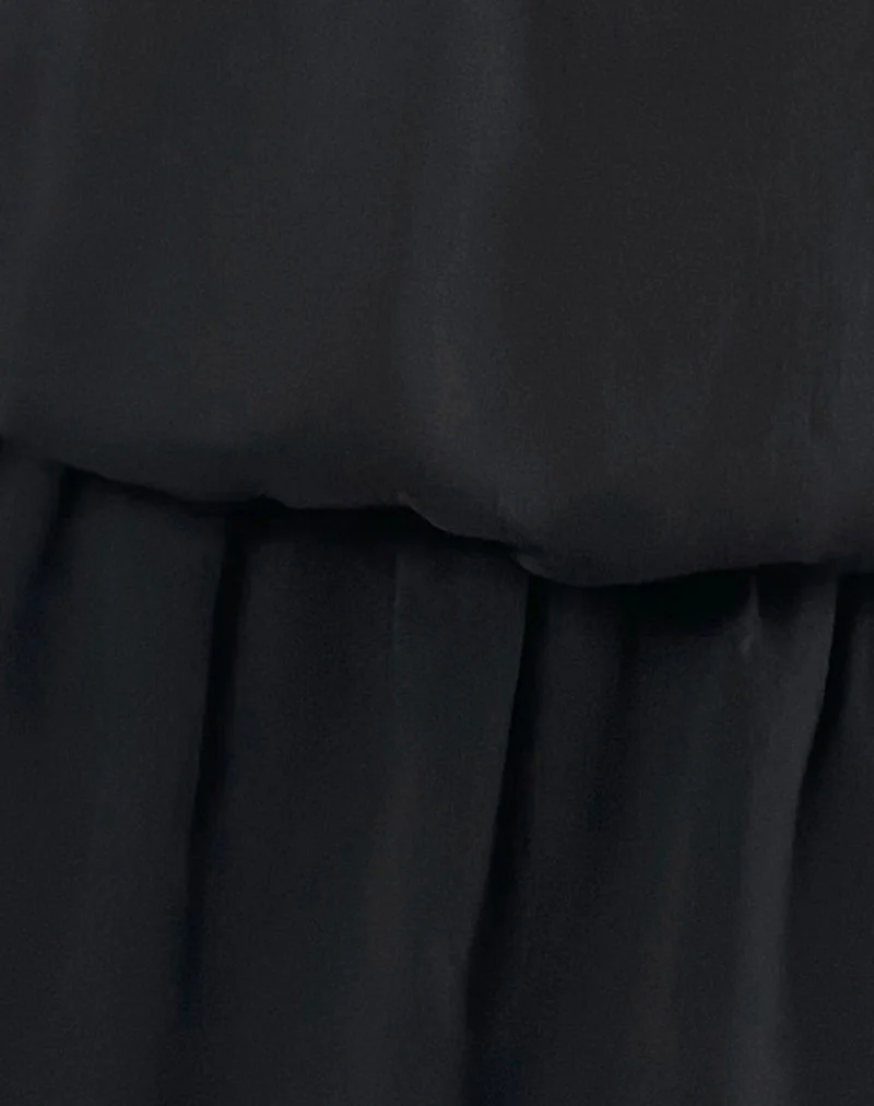 Veloria Neckholder-Minikleid aus schwarzem Chiffon mit Futter - Image 8