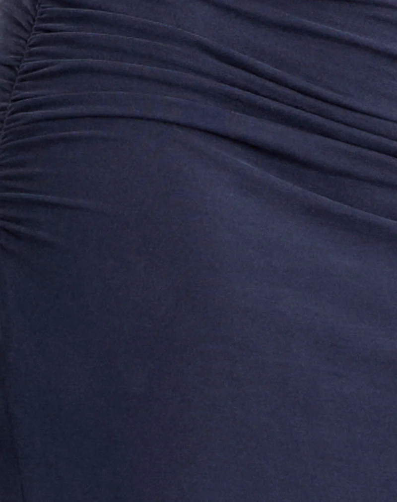 Venya Maxirock aus Cupro Navy - Image 6