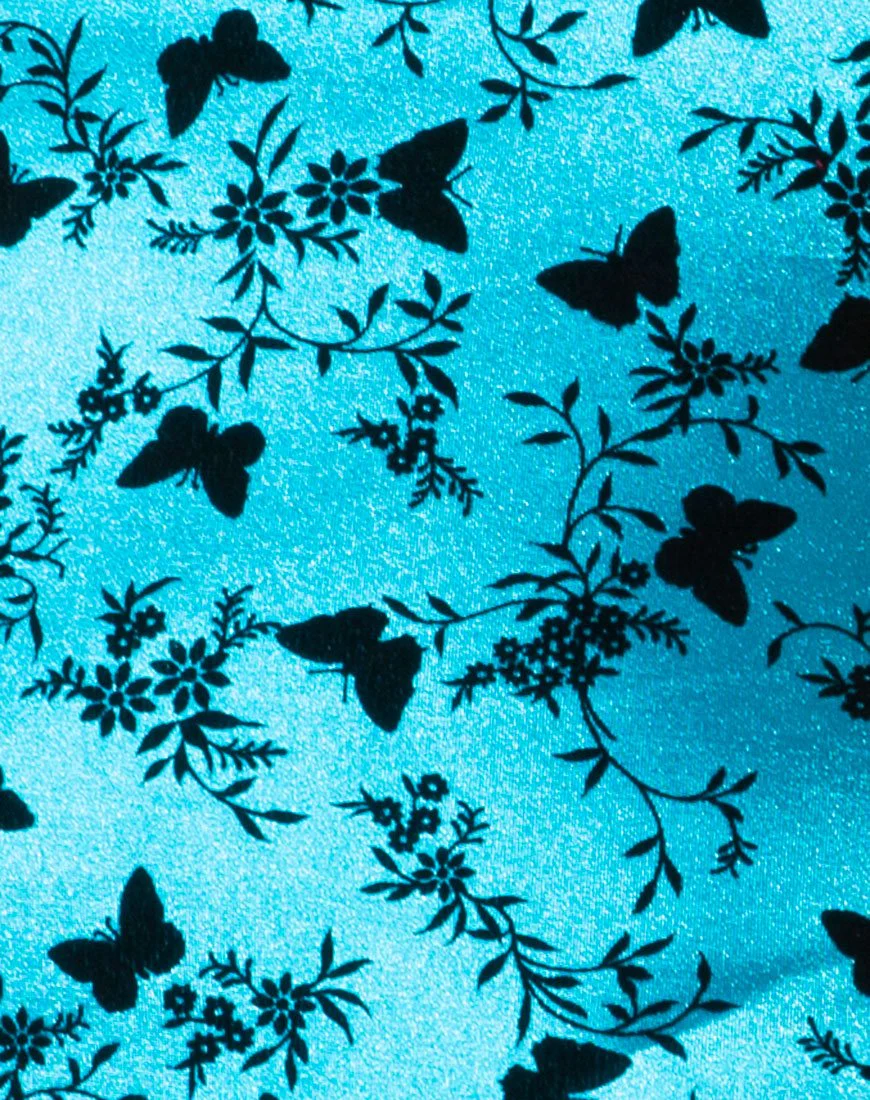 Verso Bodycon Kleid in Schmetterlingsblüte Blau - Image 5