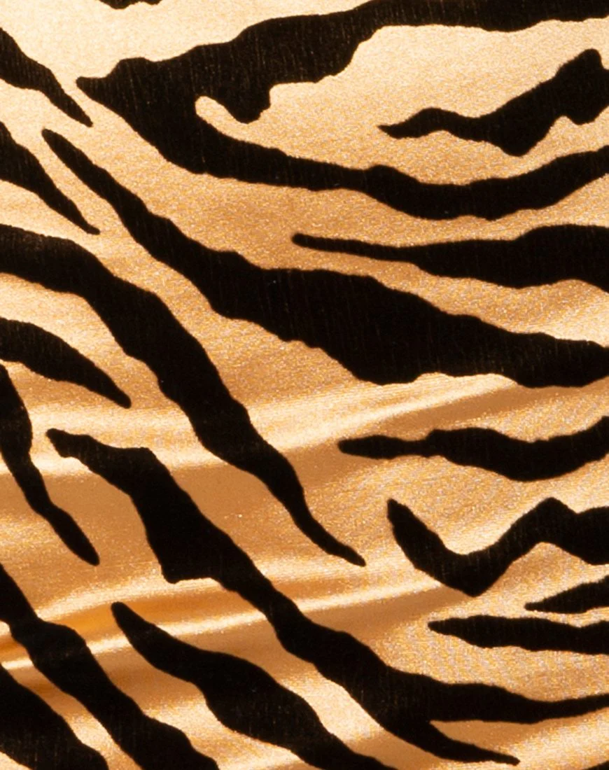 Verso Minikleid in Tiger Gold - Image 5