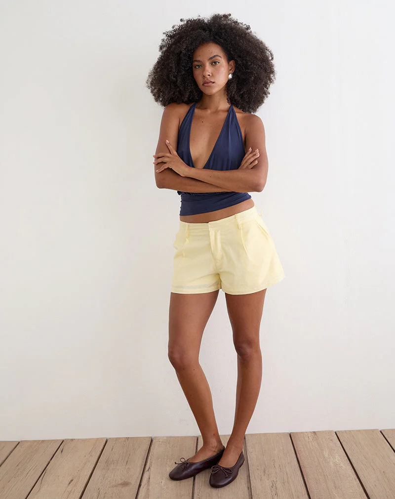 Vexa Low Rise Mini Short in Lemon