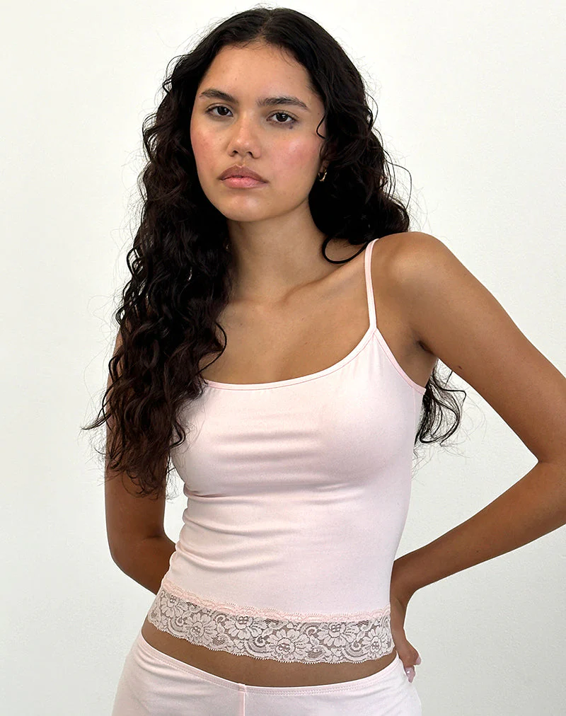 Vikha Vest Top aus weichem Jersey in Rosa