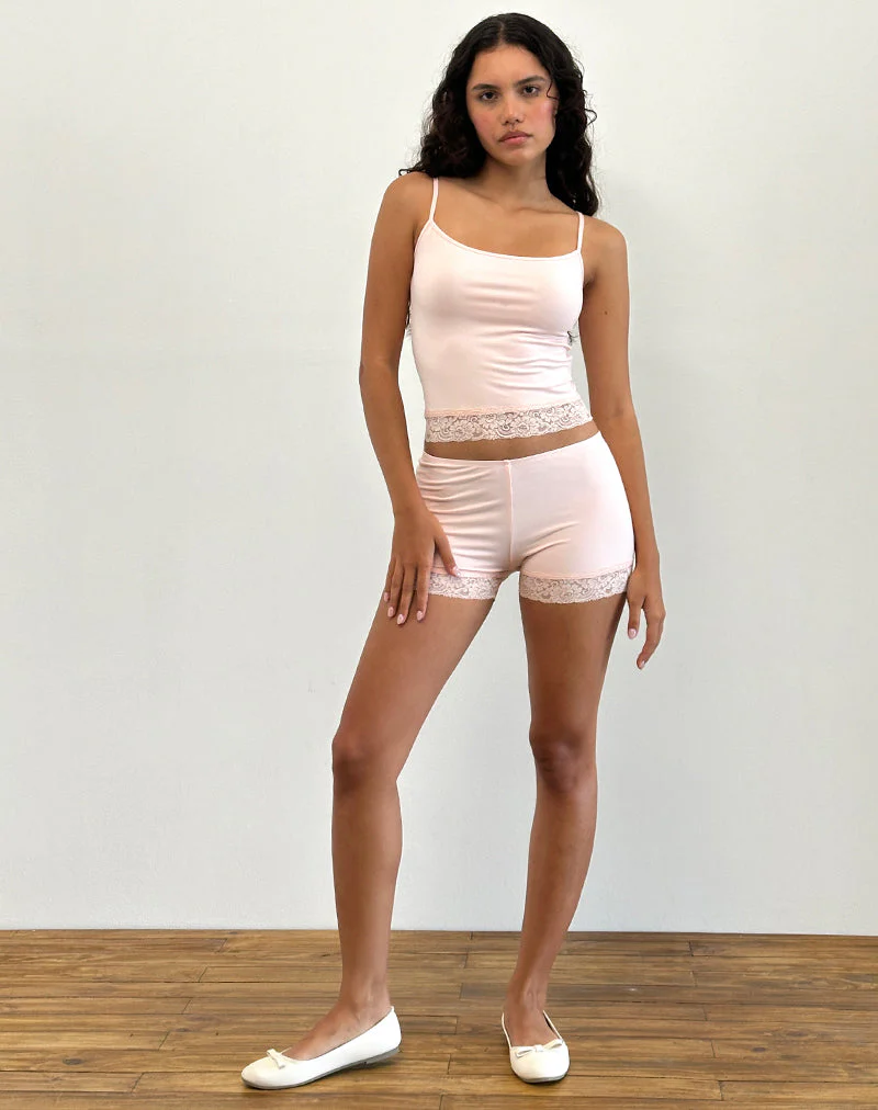 Vikha Vest Top aus weichem Jersey in Rosa - Image 3