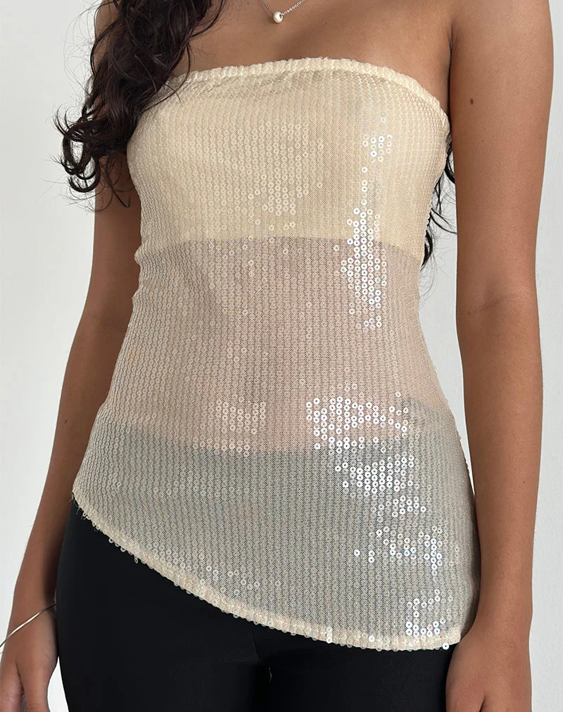 Viksuni Bandeau-Top in Nude Klare getönte Scheibe - Image 2