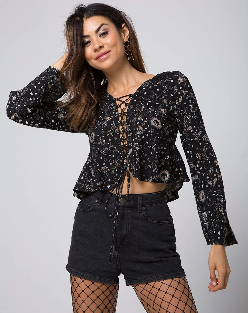 Villere Top in Astro Schwarz