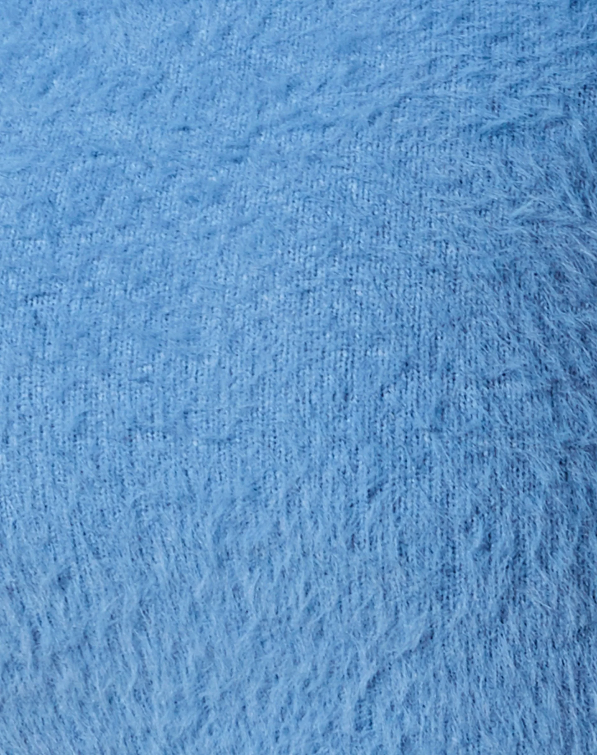 Vima Cropped Cardigan aus Pelzstrick Anthrazitblau - Image 6