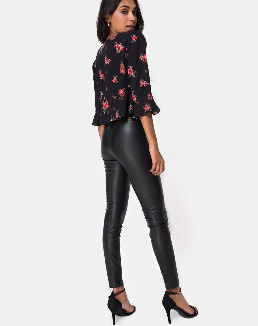 Vinequa Top in Soi Rose Schwarz und Rot - Image 4