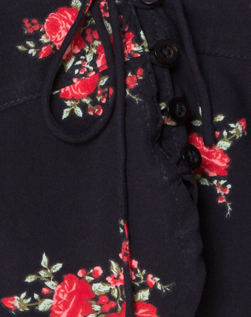 Vinequa Top in Soi Rose Schwarz und Rot - Image 5