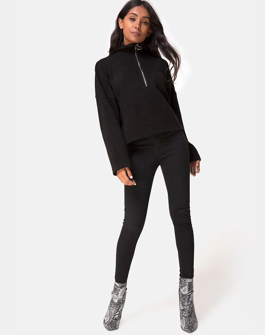 Vinnie Pullover aus Strick Schwarz - Image 5
