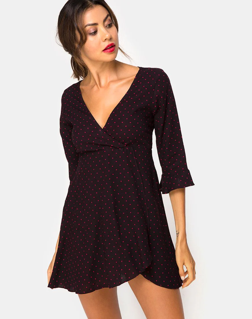 Vinon Kleid in Cuban Dot Rot