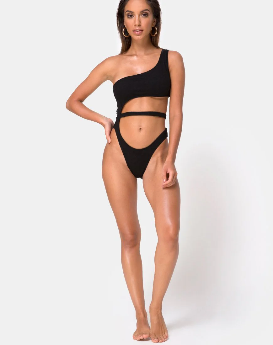 Vixie Badeanzug in Schwarz - Image 3