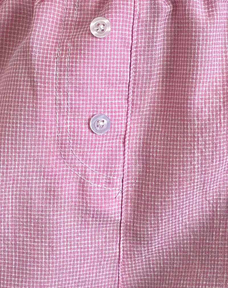 Voir Short aus Popeline Gingham Rosa - Image 5