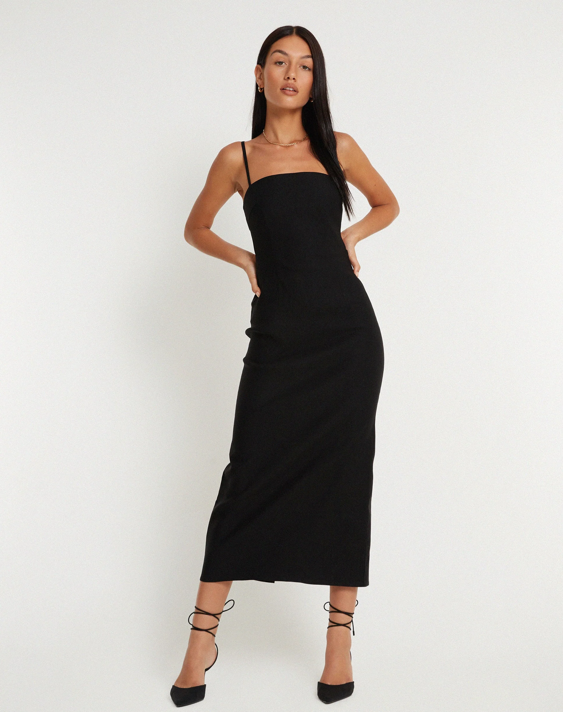 Volkava Maxikleid in Schwarz
