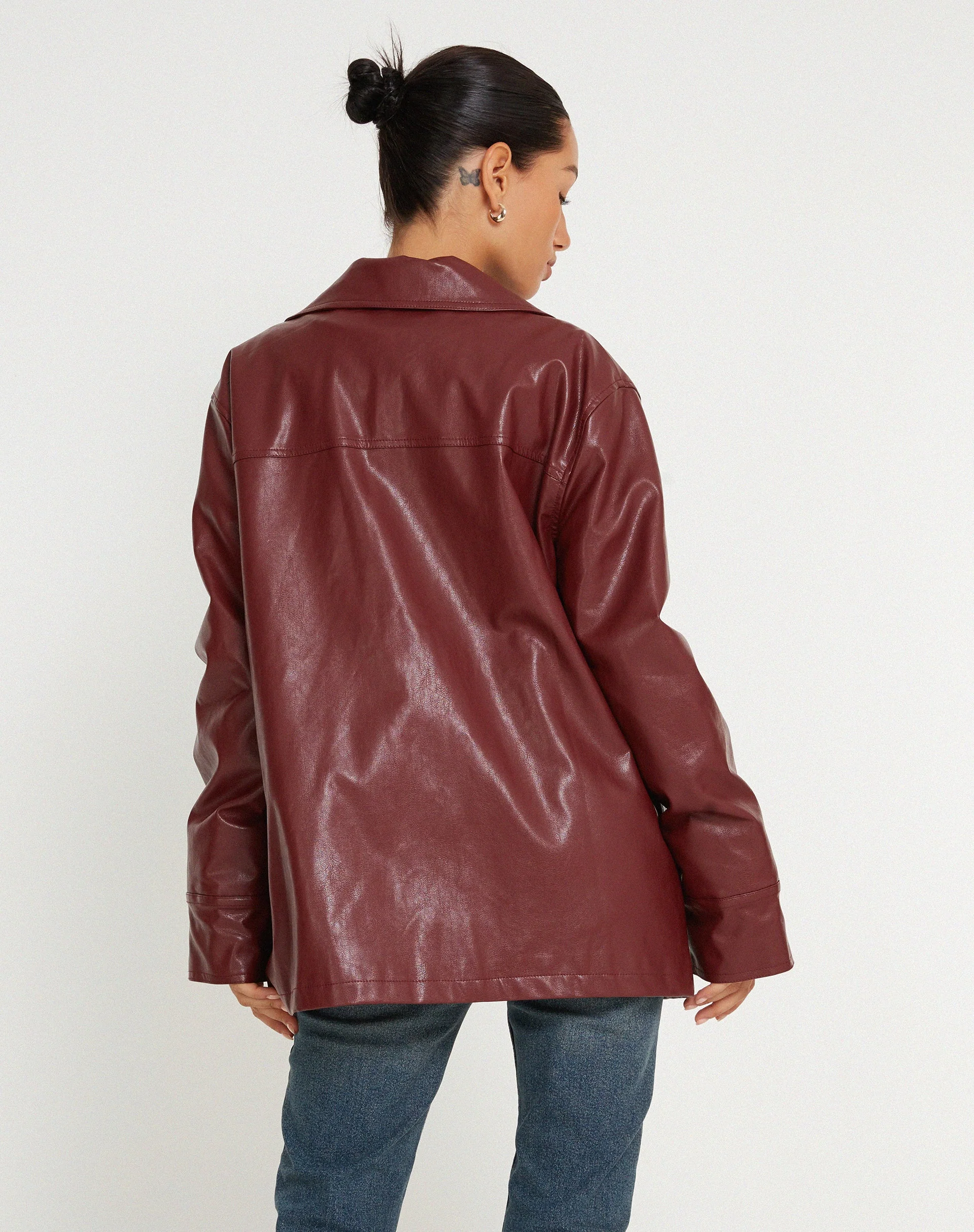 Walta Jacke in PU Redwood - Image 5