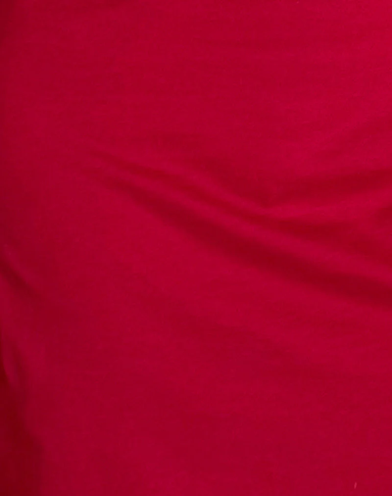 Wangi Rückenfreies Minikleid in Adrenalinrot - Image 6