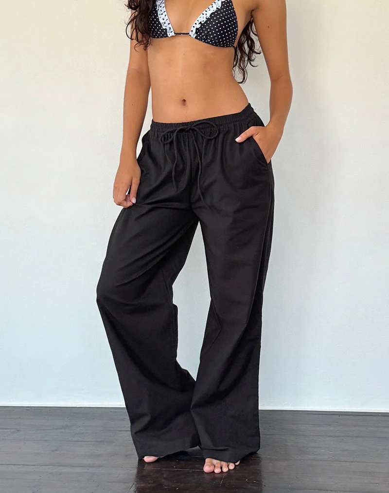Wasic Hose mit weitem Bein in Schwarz - Image 3