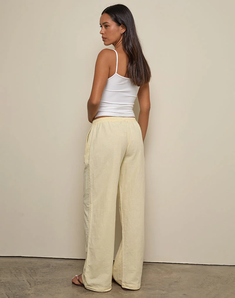 Wasic Hose mit weitem Bein in Zitrone - Image 4