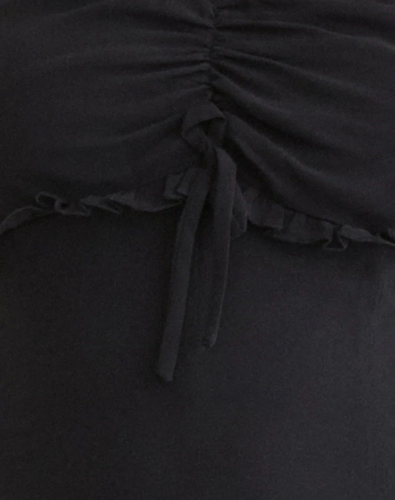 Watimu Midi-Kleid aus Chiffon in Schwarz - Image 5