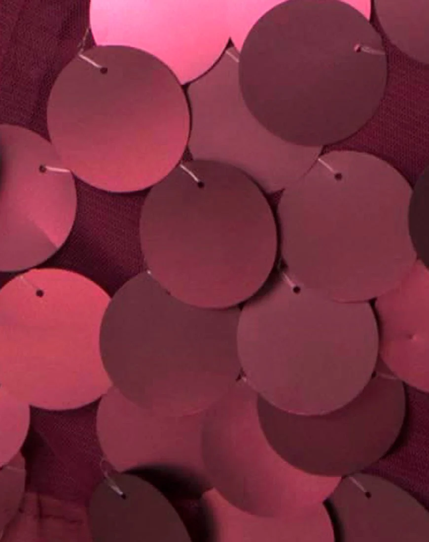 Weaver High Waisted Rock in Rose Big Disc Pailletten - Image 5