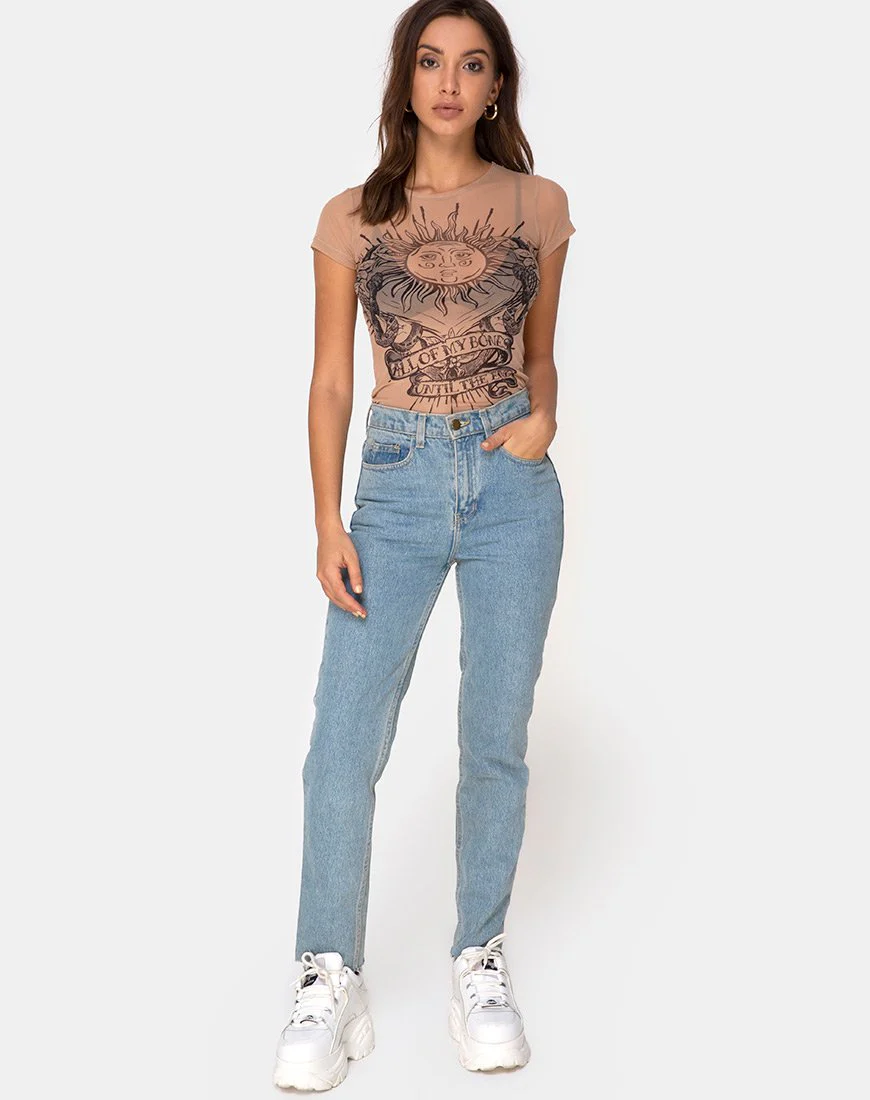 Whitney Tee Alchemy in Netz Taupe - Image 3