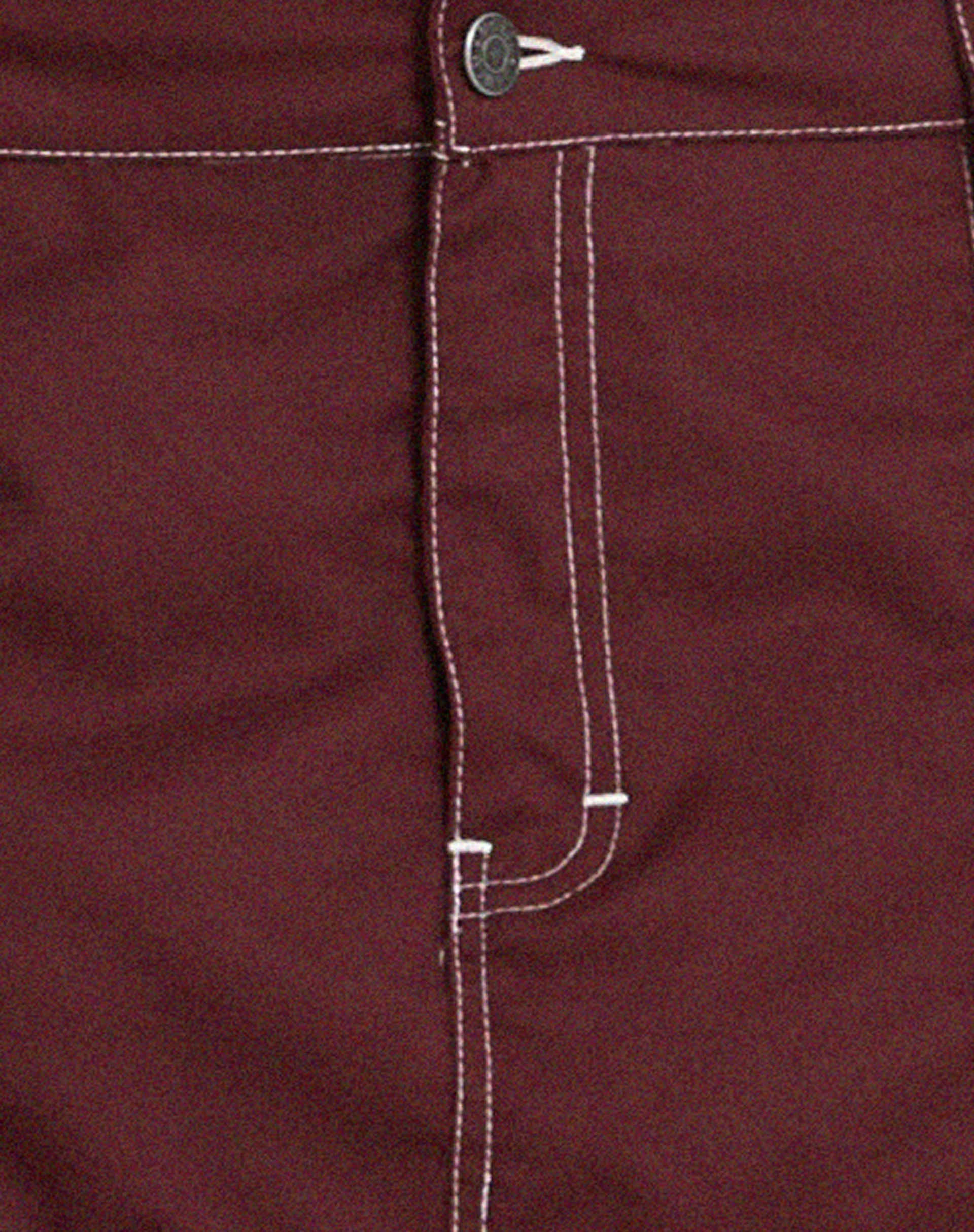 Widya Cargo-Midirock aus Cotton Drill Redwood mit weißer Steppnaht - Image 6