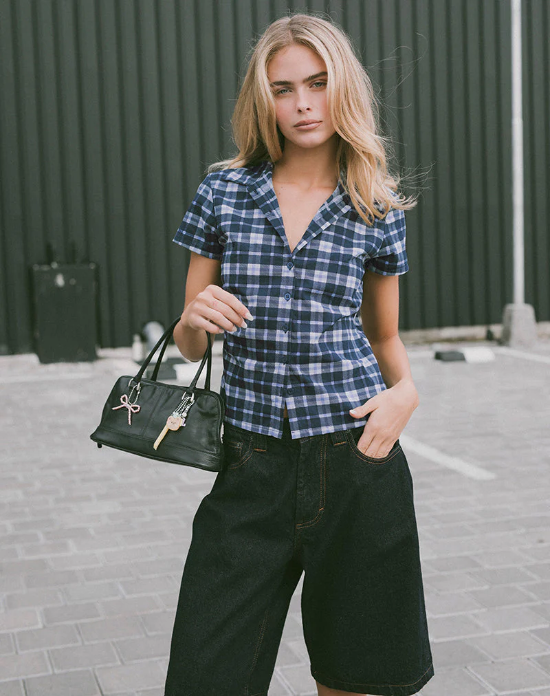 Wilman Hemd in Tartan Dunkelblau