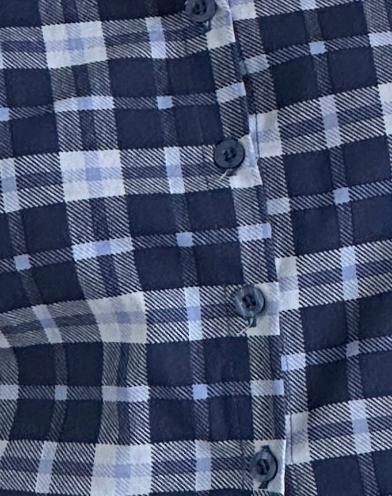 Wilman Hemd in Tartan Dunkelblau - Image 6