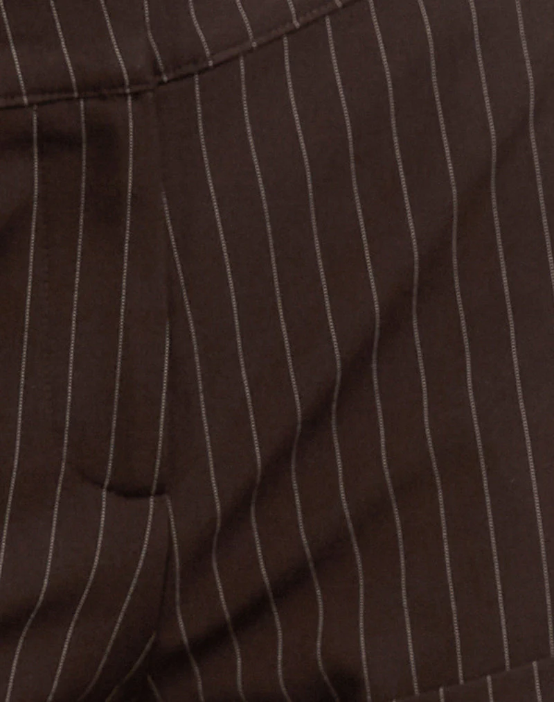 Wiluta Shorts in Tailoring Dunkelbraun Nadelstreifen - Image 6