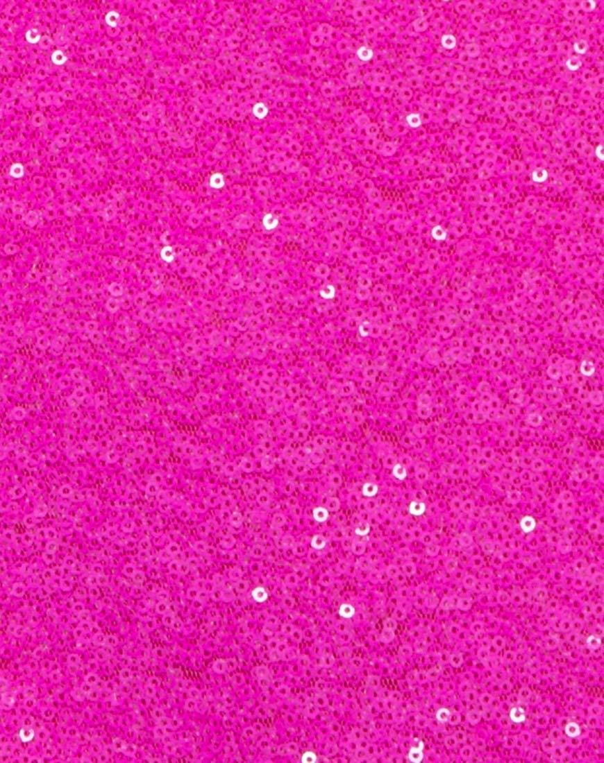Winnie Kleid aus Mini-Pailletten Paris Rosa - Image 5