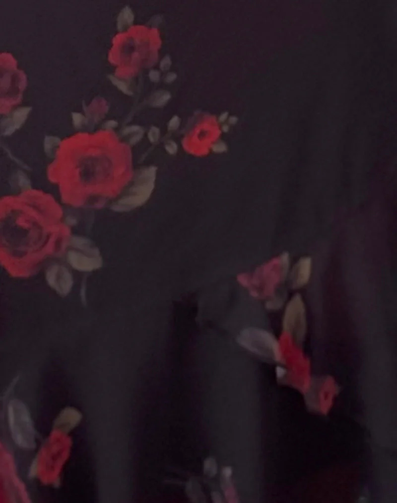 Winona Minirock in Vintage Roses Schwarz - Image 6