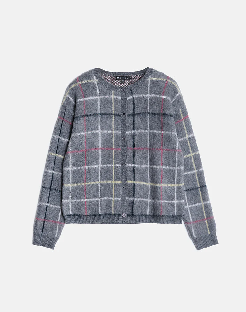 Wisola Strickjacke aus Country Check Grau - Image 4
