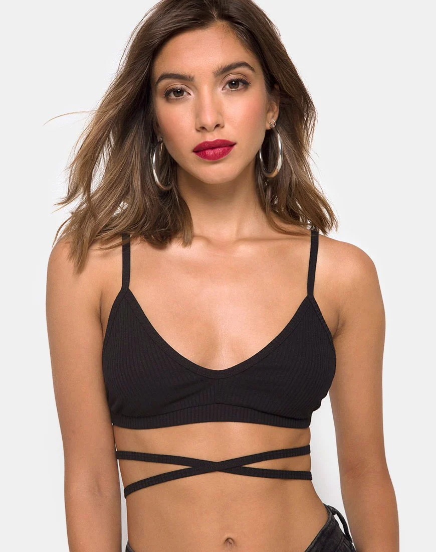 Wickel-Bralet aus Rippe Schwarz