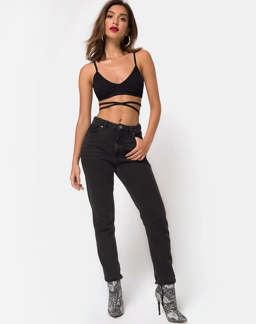 Wickel-Bralet aus Rippe Schwarz - Image 3