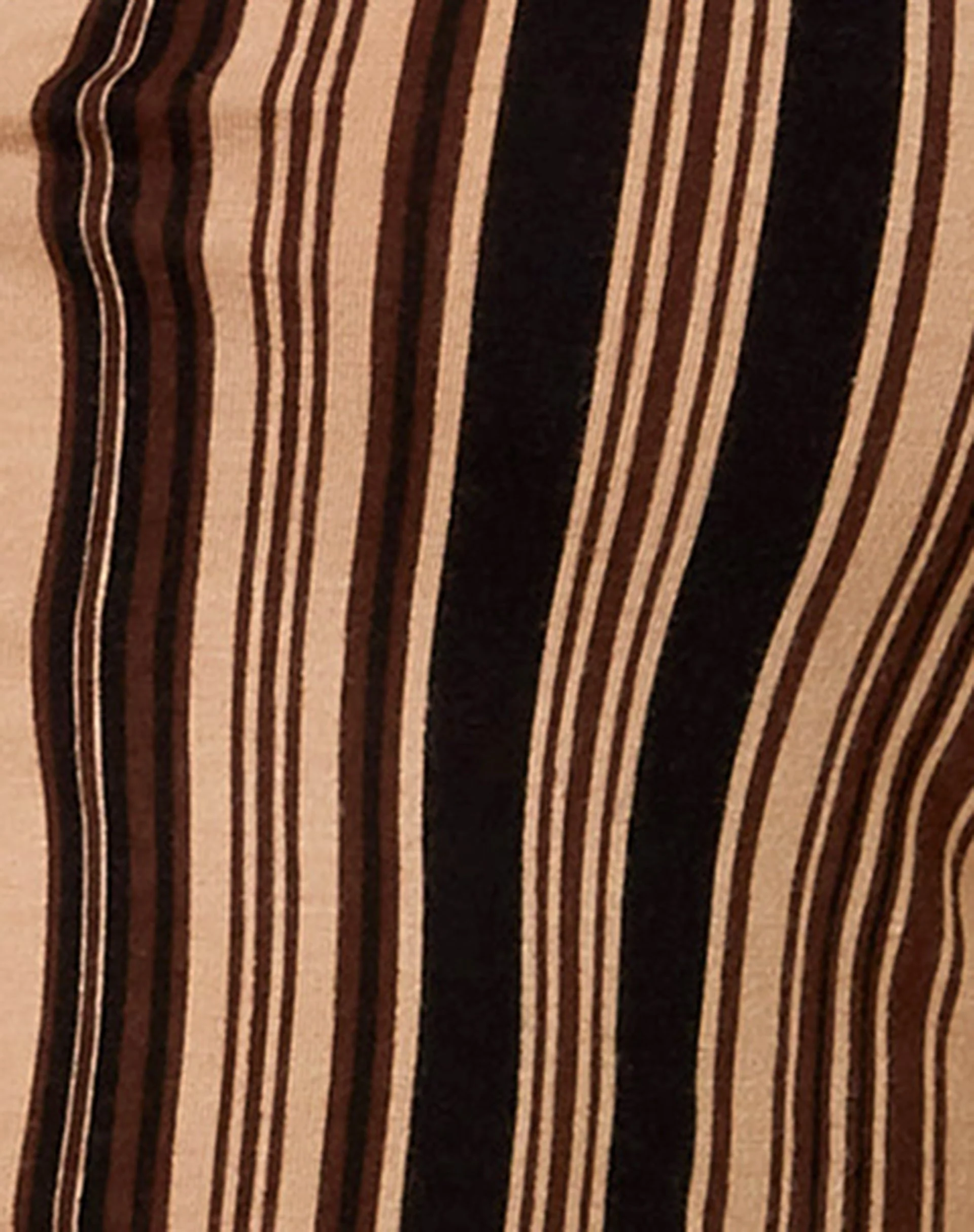 Wuma Cropped Hemd in Mix Stripe Braun - Image 6