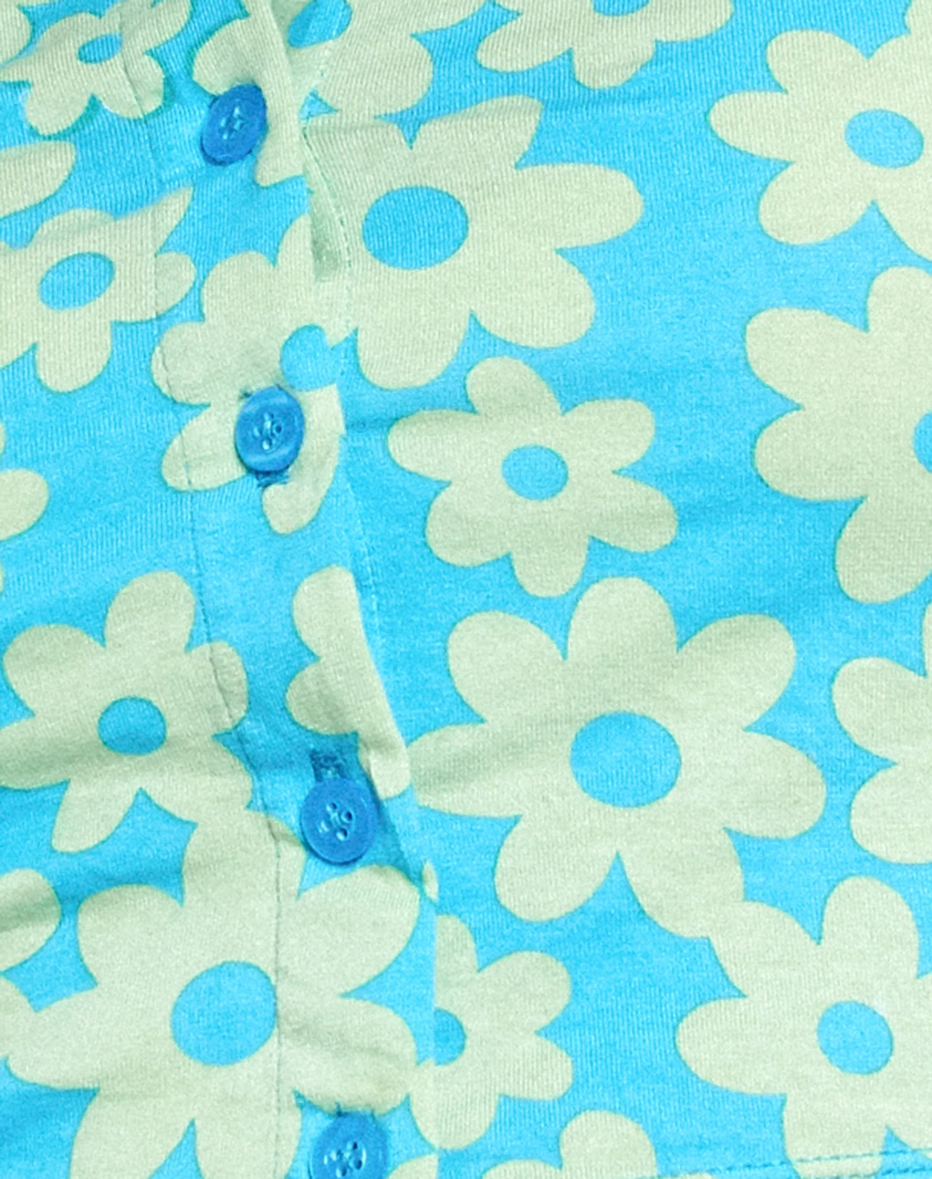 Wuma Cropped Shirt in Retro Daisy Blau - Image 6
