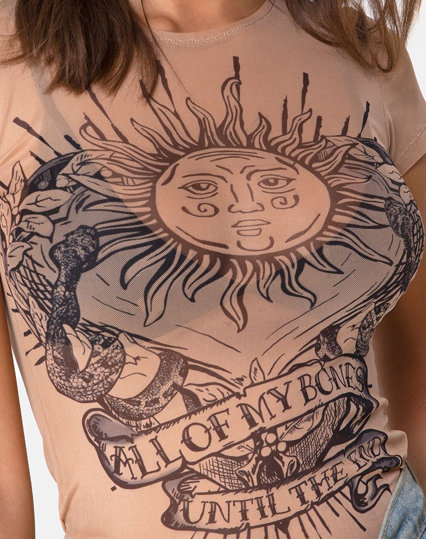 Wyatt Kleid aus Alchemy Net Taupe - Image 5