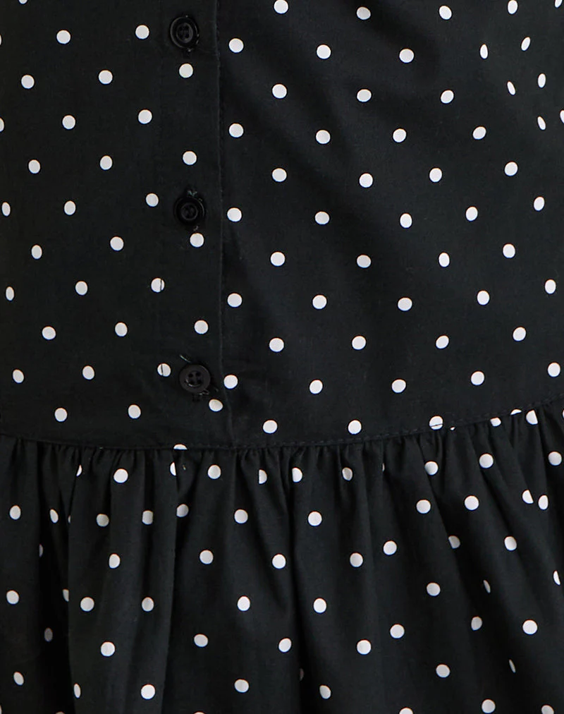 Yadara Minikleid in Polka Schwarz - Image 6
