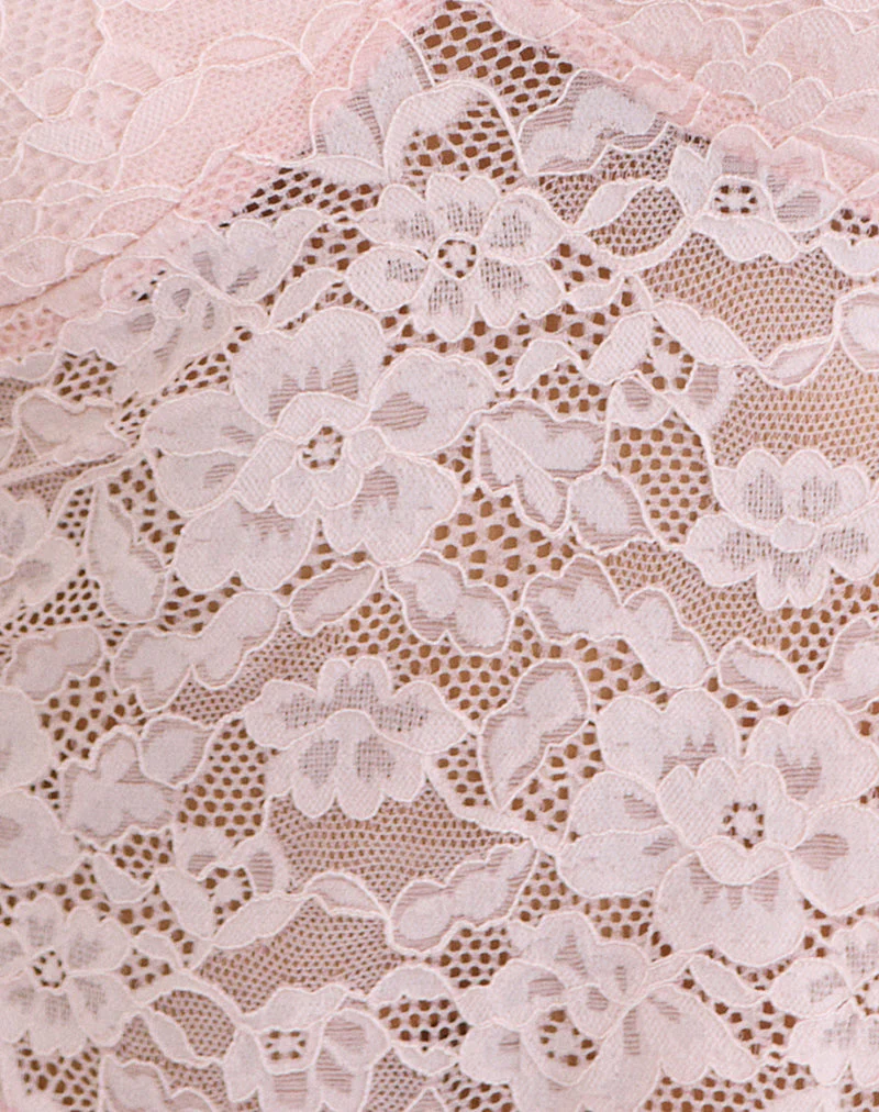Yamuna Long Sleeve Top in Lace Soft Pink - Image 6