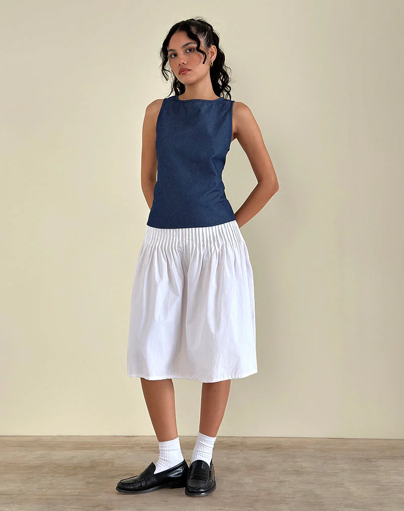 Yashia Krawattenoberteil aus Denim Chambray Indigo - Image 3