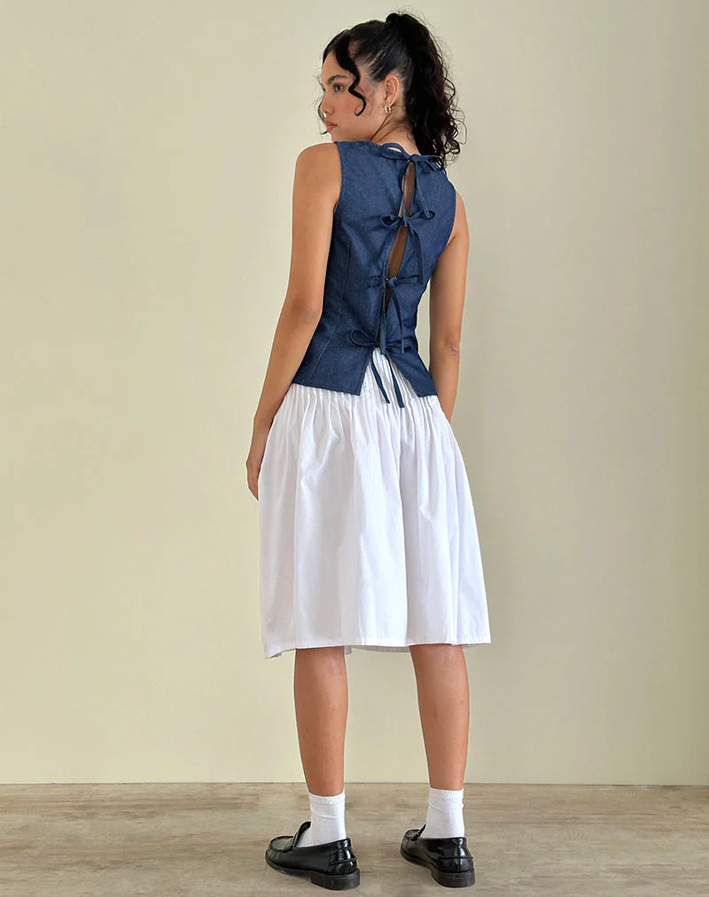 Yashia Krawattenoberteil aus Denim Chambray Indigo - Image 4