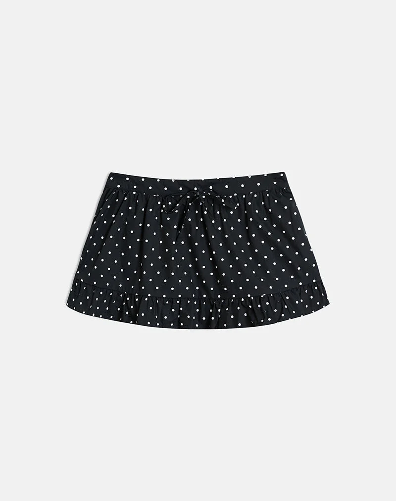 Yasumi Mini Skirt in Basic Polka Black - Image 3