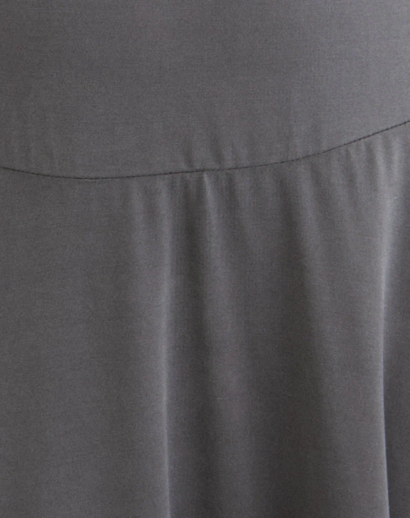 Yauri Langärmeliges Minikleid aus Cupro Grau - Image 6