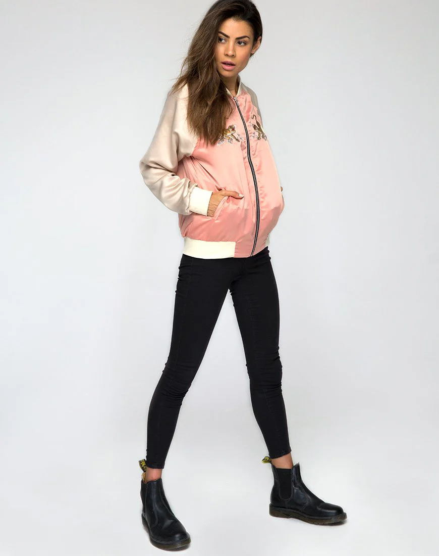 Yaw Bomber Gelb Tiger Stickerei - Image 3