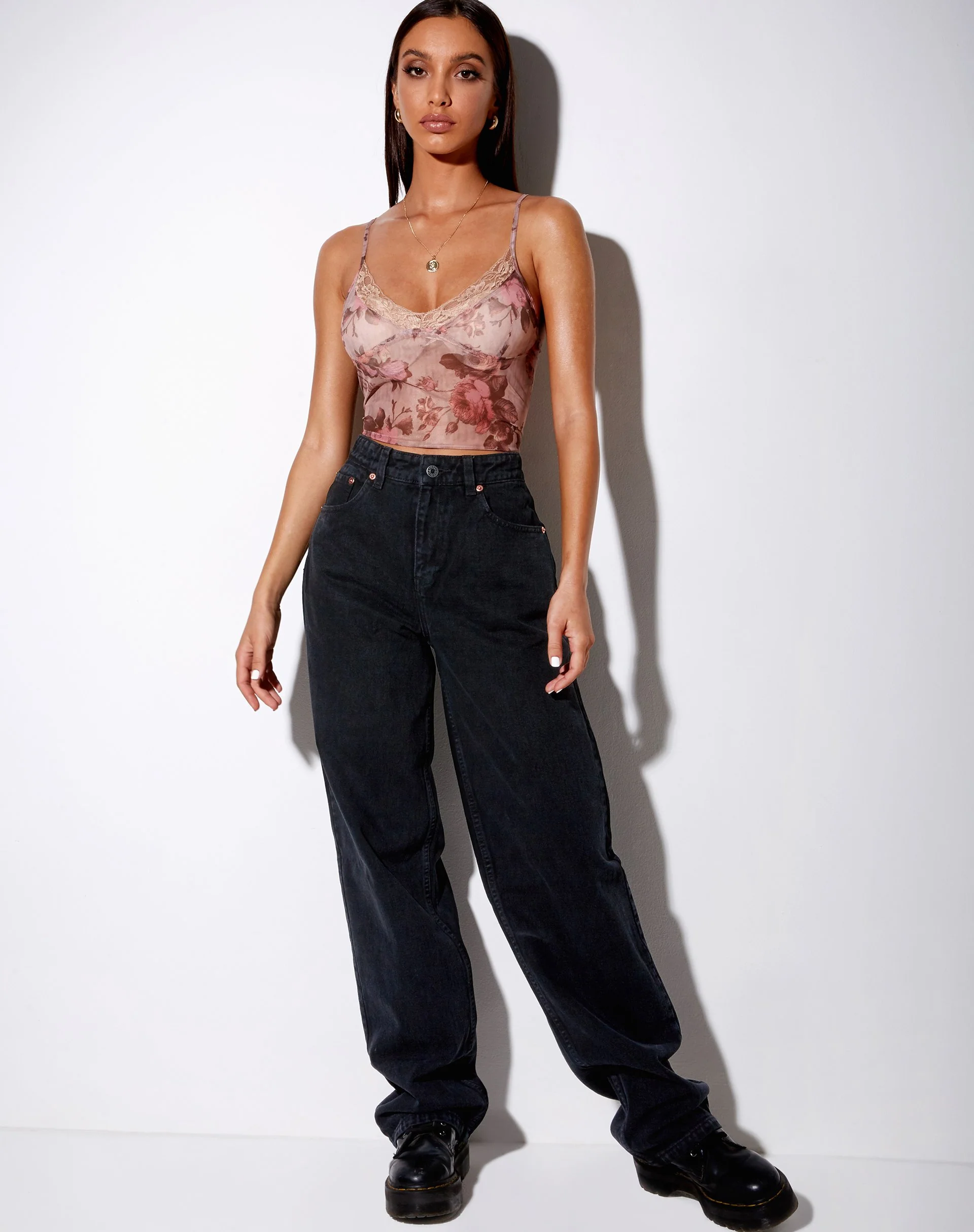 Yenika Crop Top aus Mesh Pfirsichblüte - Image 8