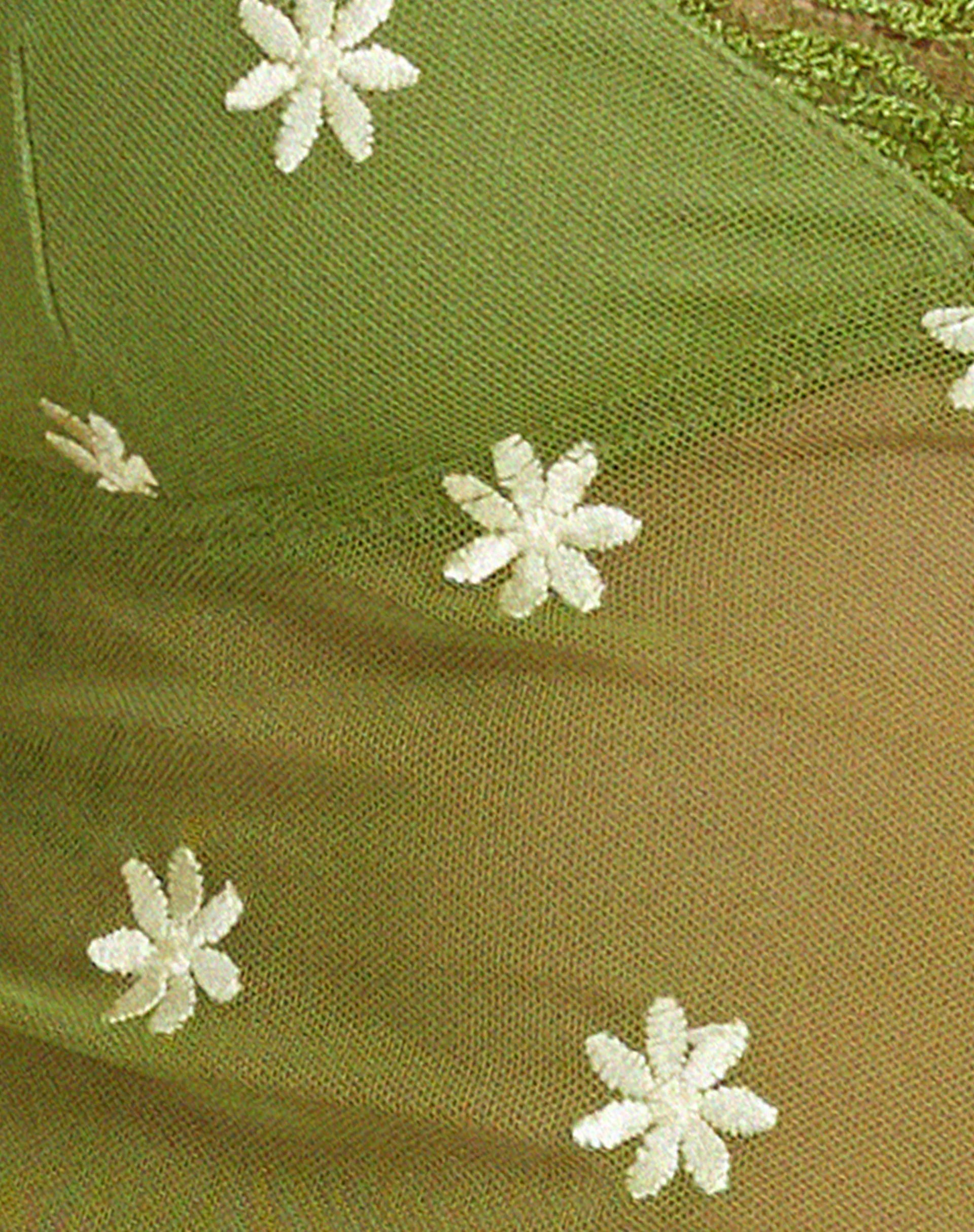 Yenika Cami Top in Moosgrün Custard Daisy Embro - Image 5