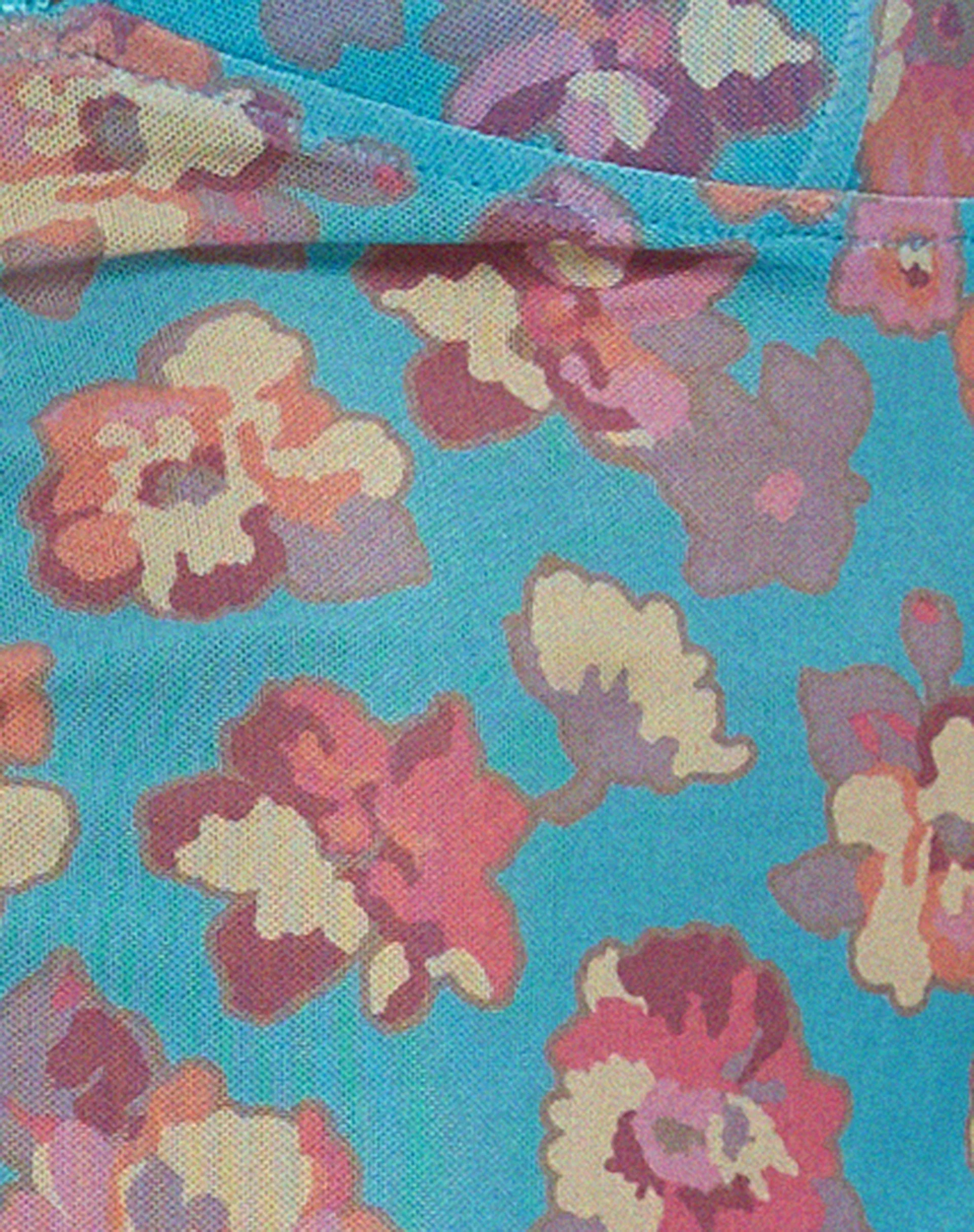 Yenika Crop-Top in kontrastierendem Floral Blau - Image 7