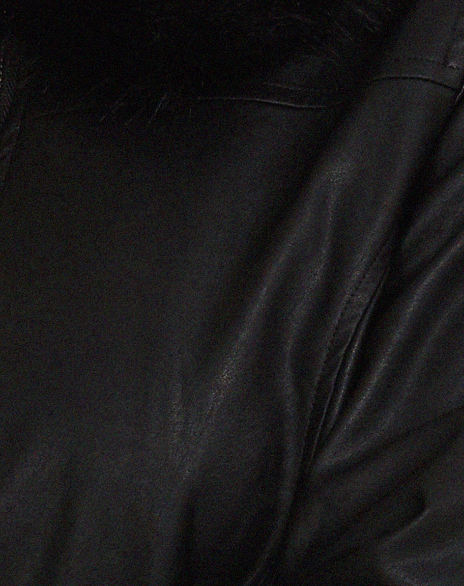 Yindo Zip Up Jacke in PU Schwarz - Image 6