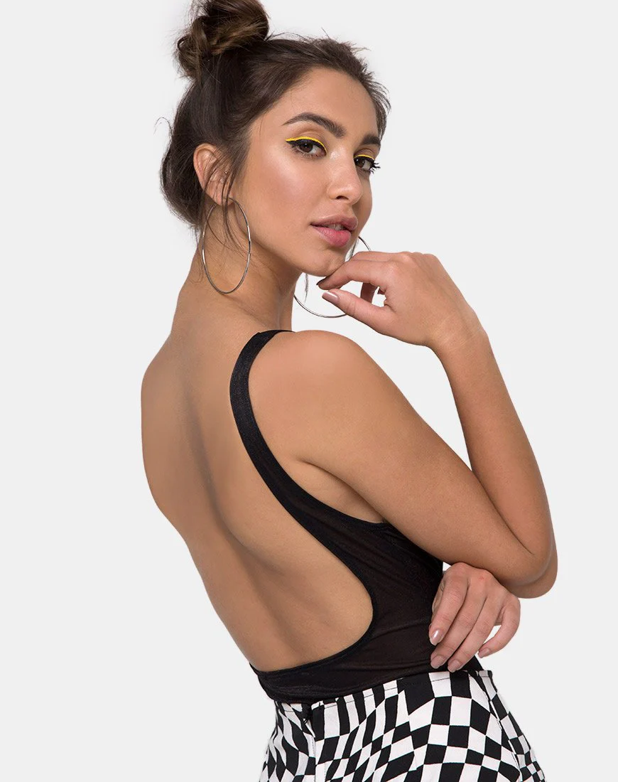 Yora Mieder aus schwarzem Nylon und durchsichtigem Mesh - Image 2